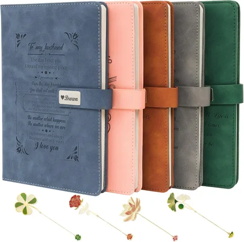 Vista 19 de Diarios de cuero personalizados para cuadernos bíblicos cristianos personalizados de 5 x 7 pulgadas, cuaderno de bocetos, diario de viaje, regalos
