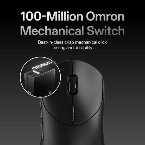 Vista 6 de Rapoo Ratón inalámbrico para juegos VT2, tasa de sondeo inalámbrico real de 8K, peso ligero de 1.87 oz, batería de hasta 750 horas, MCU nórdico