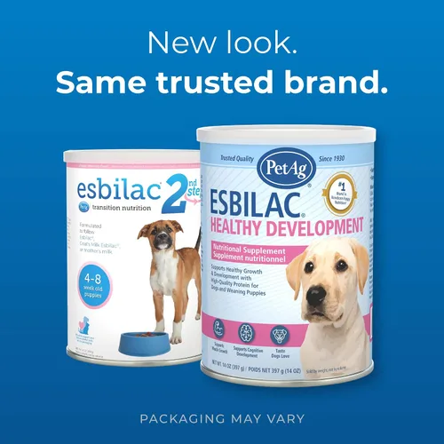 Vista 2 de PetAg Esbilac Healthy Development - 14 onzas, paquete de 2 - Suplemento nutricional de gran sabor para perros y cachorros destetados