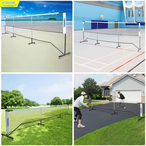 Vista 8 de Pro Pickleball Net Portable with Wheels – 22ft Heavy Duty Pickleball Net System with Sturdy Aluminum Frame for Outdoor & Indoor – Nylon Net &