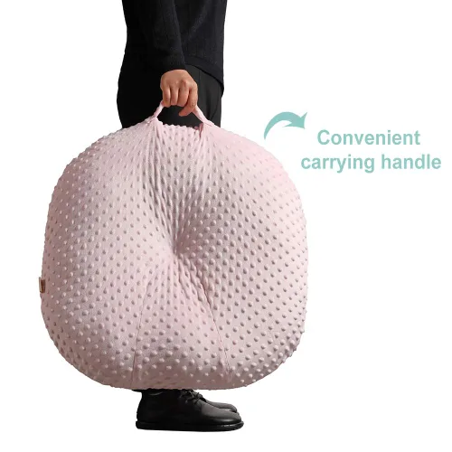 Vista 4 de OWLOWLA Funda para tumbona para recién nacido, funda extraíble Minky para tumbona recién nacida para bebé niño y niña (rosa rubor)