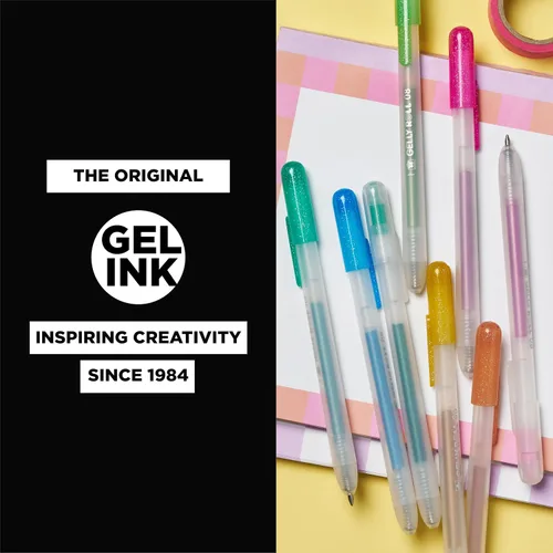 Vista 6 de SAKURA Gelly Roll - Bolígrafos retráctiles, juego de bolígrafos pastel para escritura decorativa, punta de 0.031 in, sin sangrado, pasteles de luz