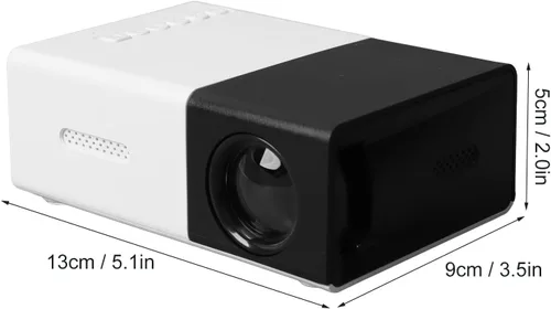 Vista 8 de Mini proyector portátil 1080P HD para cine en casa de los niños con opciones blancas y negras