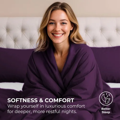 Vista 107 de Pure Bedding Juego de Sábanas Twin - Sábanas de Cama de Microfibra Ultra-Suave 1800 - Doble Cepillado - Bolsillos Profundos - Ajuste Fácil - Extra