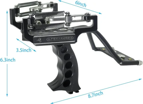 Vista 4 de HBG - Kit de tirachinas de pesca para caza al aire libre, muñeca de catapulta de alta velocidad, flechas de pesca con arco profesional ajustable