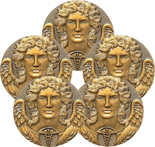 Vista 8 de Moneda curativa Arcángel Rafael, medallón espiritual de 1.57 pulgadas con oración curativa, símbolo de luz divina, regalo motivacional