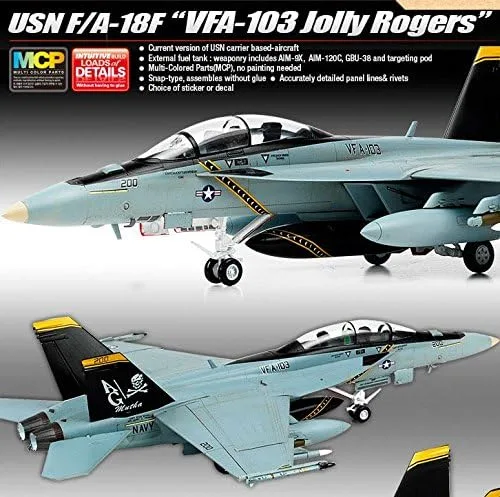 Vista 2 de 1/72 USN F/A-18F"VFA-103 Jolly Rogers" / Kit de modelo de la Academia / #12535