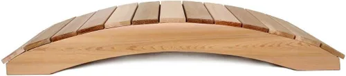 Vista 13 de All Things Cedar Puente de madera, pasarela de jardín al aire libre para estanques de patio trasero, 3 pies, natural