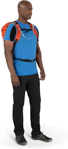 Vista 11 de Osprey Skarab 18L Mochila de senderismo para hombre con depósito hidráulico, verde tundra, talla única, Tundra Verde, Mochila de senderismo Skarab