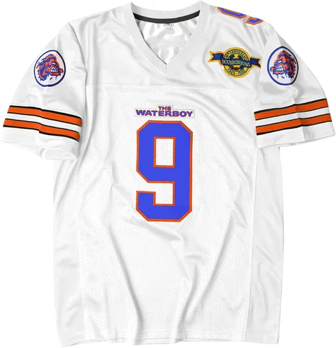 Vista 9 de 90s Football Jersey for Party,Men Bobby Boucher #9 The Waterboy Negro