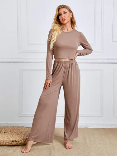 Vista 5 de Floerns - Pantalones de pijamas de manga larga para mujer