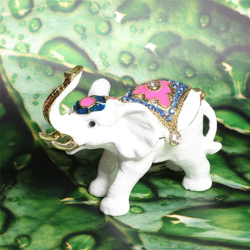 Vista 6 de Waltz&F Joyero grande coleccionable con diseño de elefante blanco