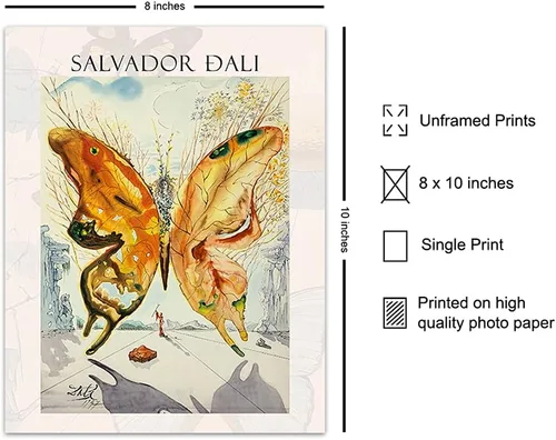 Vista 2 de Salvador Dali - Arte de pared y decoración impresa, arte de pared de galería, póster de museo, obra de arte surrealismo moderno, impresión