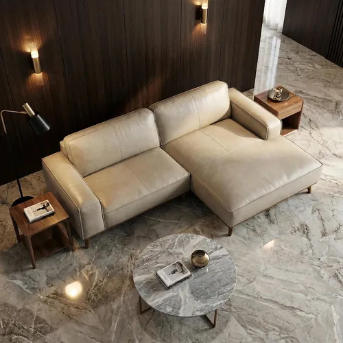 Vista 14 de Anthony - Sofá modular esquinero con orientación izquierda, sofá modular en forma de L de 4 asientos, sofá moderno tapizado suave para sala