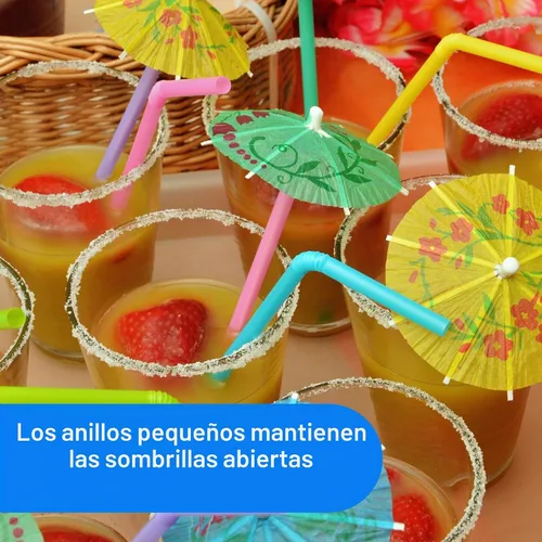 Vista 5 de KingSeal Sombrilla palillos de cóctel, 4 pulgadas, colores variados, Casual, 4 pulgadas, Variados
