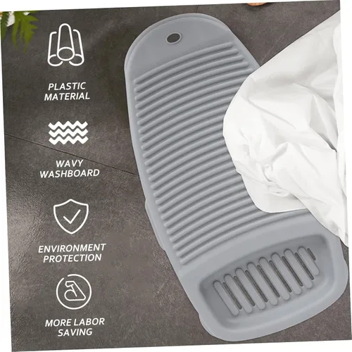 Vista 2 de SHOWERORO Tabla de lavado a mano, tabla de lavar a mano, antideslizante, mini tabla de lavar para dormitorio, ahorro de espacio, fácil de limpiar