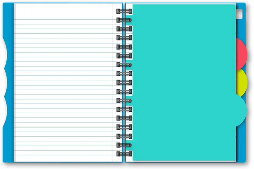 Vista 3 de Cuaderno iScholar iQ con doble anillado, con Poly Cover, Variados