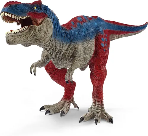 Vista 7 de Schleich Dinosaurios – Juego de 4 piezas de dinosaurios rojos para niños y niñas – con figura de T Rex, Allosaurus, Intrepidus y Majungasaurus