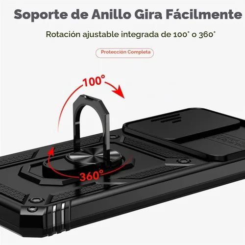 Vista 5 de Funda para Redmi Note 12 5G, Poco X5 5G 22111317PG Funda con protector de pantalla de vidrio templado y cubierta de cámara deslizante, soporte