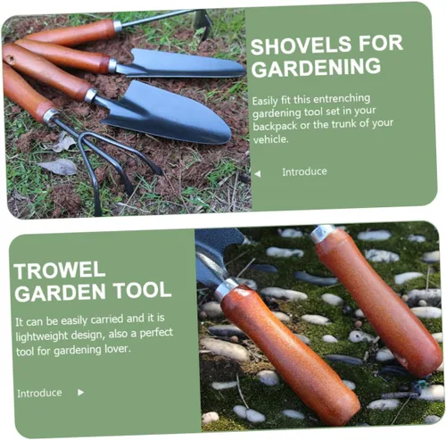 Vista 3 de Mikikit 1set Ergonomic Gardening Hand Trowel Tool High Hardness Spade for Digging Planting and Weeding Multi-Functional Design for Outdoor Gardening