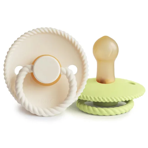 Vista 8 de FRIGG Rope - Chupete de goma natural para bebé, fabricado en Dinamarca, sin BPA (rubor/crema, 0-6 meses)