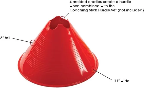 Vista 8 de Kwik Goal Jumbo Disc Cones, Pack of 12 Azul