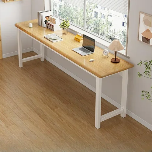 Vista 34 de Escritorio de oficina cuadrado de 15.7 pulgadas de frente a atrás, mesa larga rectangular para sala de estar, escritorio extra largo, estante