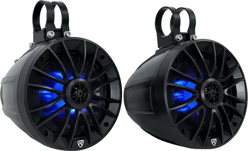 Vista 2 de Rockville PT65BR - Altavoces de torre coaxial Bluetooth de 6.5 pulgadas, 300 W, pico, 100 W, alimentados por RMS, amplificador de clase D, IPX6