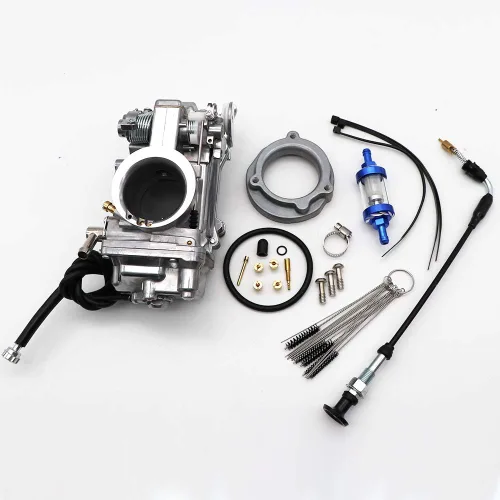 Vista 9 de KIPA Carburador para Mikuni HSR42 HSR 42mm Compatible con Evo Evolution Twin Cam Glide Dyna Super Wide Lower Rider Disc Glide Fatboy Heritage