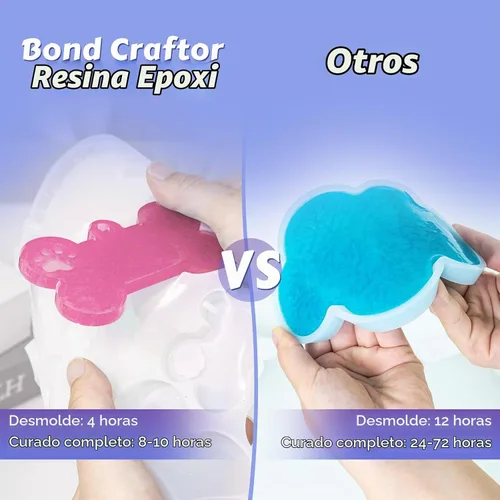 Vista 4 de Bond Craftor Resina epoxi de curado rápido, kit de resina de fundición transparente para manualidades, proyecto de bricolaje, posavasos