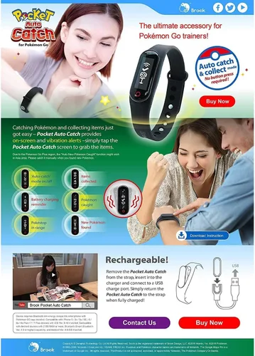 Vista 9 de Brook Pocket Auto Catch - Auto Catch compatible con Pokemon Go Plus - Atrapar Pokemon y recolectar elementos nunca fue tan fácil