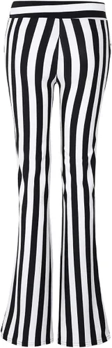 Vista 8 de CHICTRY - Pantalones de rayas para mujer color blanco y negro
