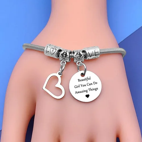 Vista 5 de DlaeKua Regalos inspiradores para mujer, pulsera de recuperación, regalos de aliento para mujeres, regalo de cumpleaños para regalo para hermosas