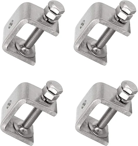 Vista 7 de Abrazadera C de acero inoxidable 304 de 2.559 in resistente abrazadera C para carpintería edificio de tigre, abrazadera ajustable de apertura