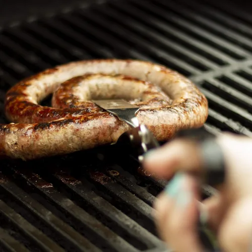 Vista 8 de Juego de pinzas (paquete de dos) pinzas para parrilla de 13 y 17 pulgadas y volteadores de carne para asar a la parrilla en parrillas de gas