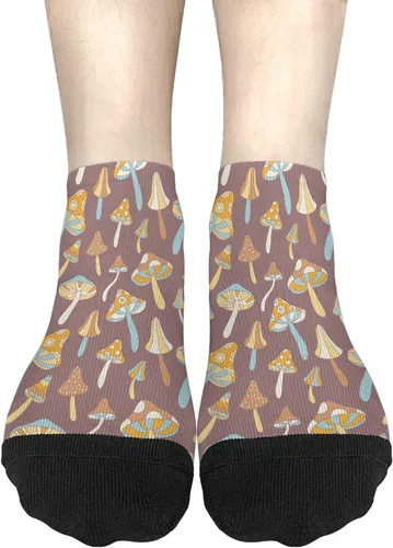 Vista 3 de devor Ankle Socks Men Liner Socks Men's Athletic Sock Trendy Mushrooms Funny Mushrooms Magic Mushrooms Plant Forest Sock