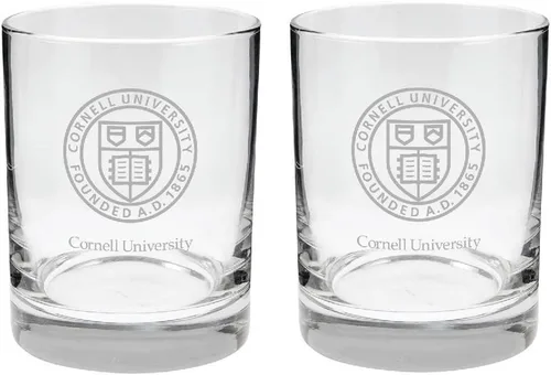 Vista 35 de Alabama - Juego de 2 vasos de cristal grabado satinado de 2 caras Marea carmesí de Alabama