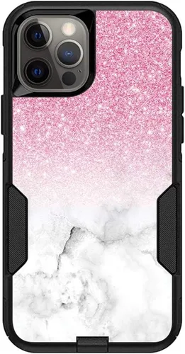 Vista 13 de MightySkins Skin compatible con OtterBox Commuter iPhone 12 y 12 Pro - Mármol ámbar Funda protectora de vinilo duradera y única Fácil de aplicar