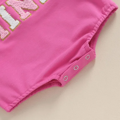 Vista 6 de Socutebabe Mameluco de burbujas para el día de San Valentín para bebé, niña y niño, diseño de corazón