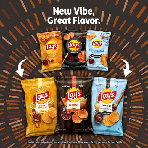 Vista 4 de Papas fritas con sabor a barbacoa de Lay's, bolsas de 1 oz, (paquete de 40) (el embalaje y la fórmula pueden variar)