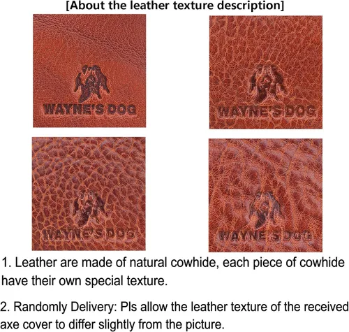 Vista 5 de Funda de cuero vintage para hacha, protector de hacha de cuero curtido en veganos