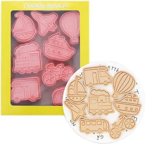 Vista 24 de Juego de 8 moldes de galletas de astronauta para hornear, moldes de galletas alienígenas, juego de moldes de galletas de meteoritos y herramientas