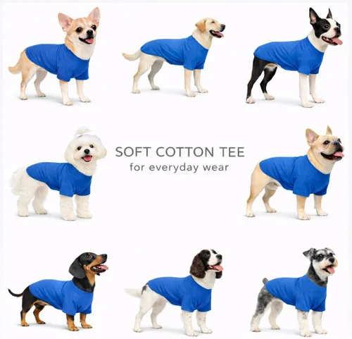 Vista 52 de Lovelonglong 2019 - Ropa para mascotas, Disfraces para Perro, Ropa Camisetas en blanco para Perros Grande Medianos Pequeños 100% Algodón 18