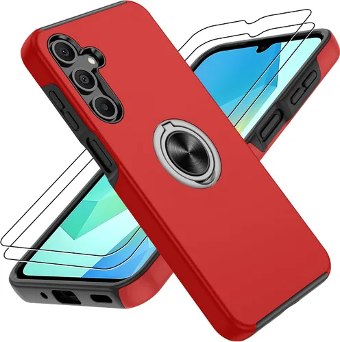 Vista 15 de Gritup Funda para Pixel 6A con protector de pantalla HD, soporte de anillo magnético 360 para Google Pixel 6A, color negro