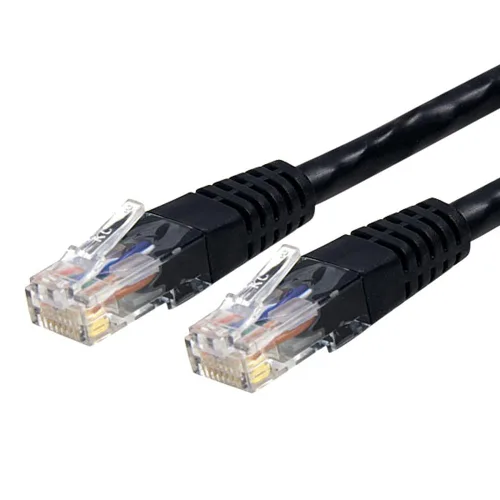 Vista 30 de StarTech. com Cable Ethernet CAT6 de 1 pie – Cable Ethernet CAT 6 Gigabit negro -650MHz 100W PoE++ RJ45 UTP moldeado Categoría 6 Network/Patch Cord