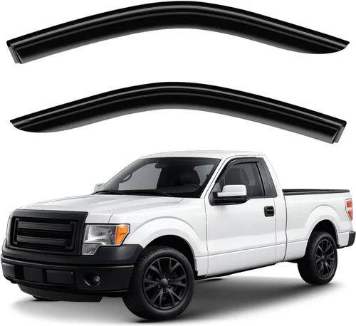Vista 35 de Deflectores de ventana tintados ahumados con cinta adhesiva para ventana lateral, deflectores de lluvia compatibles con Toyota RAV4 2013-2018 - 4