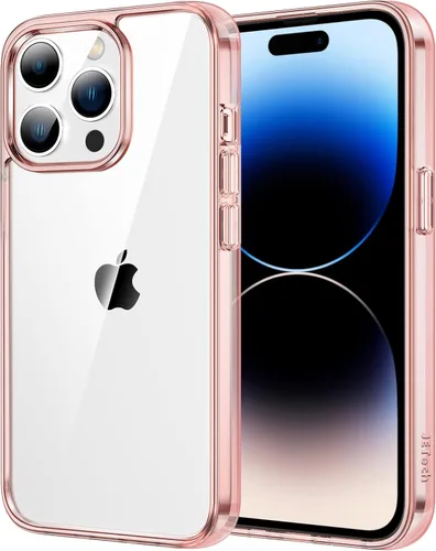 Vista 28 de JETech - Funda para iPhone 14 de 15,5 cm, cubierta a prueba de golpes que no se pone amarilla, parte trasera transparente antiarañazos (negro)