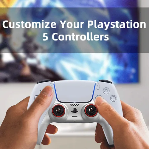 Vista 3 de 2Pcs Analog Thumb Grip Stick Cover, Wireless Controllers Game Remote Joystick Cap, Fantastic Non-Slip Silicone Handle Protection Cover for
