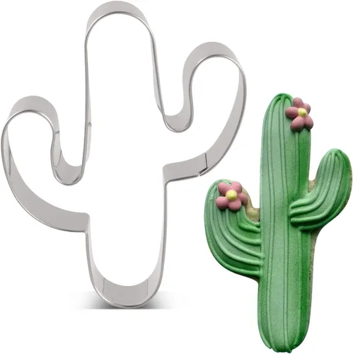Vista 6 de LILIAO Cortador de galletas de cactus de 3.8 pulgadas, acero inoxidable
