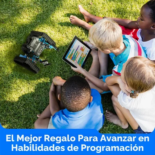 Vista 8 de Makeblock mBot2 Rover Emo Robot Programación para niños, kit de robótica interactiva de aprendizaje y juego al aire libre, codificación de control